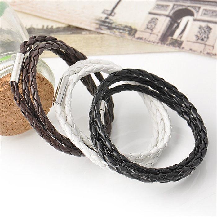Men's Multi-Layer Braided Twist Bracelet - European, American, Korean Style Leather Rope.