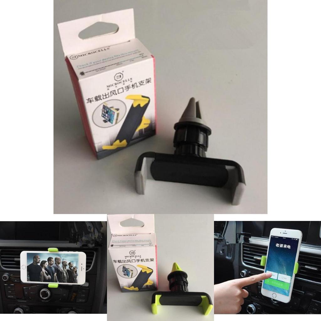 Suporte de Telefone para Carro Com Rotação de 360 Graus e Design de Clipe Para Navegação e Uso em Mãos Livres