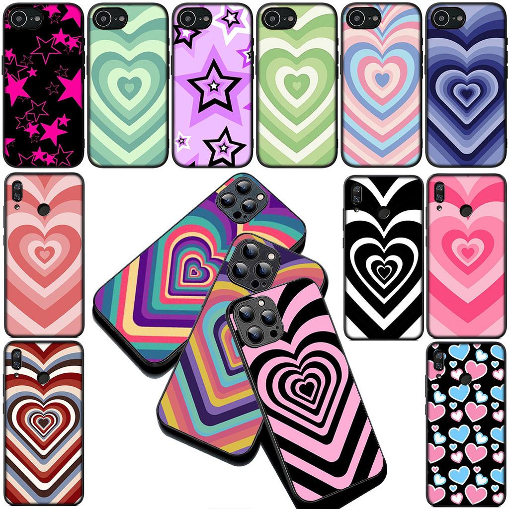 Star Dark Red Heart Love Blue Silicone Cover for Apple iPhone 17 12 13 Pro Max Mini ProMax 7 + 8 Plus Air 8+ Coque Phone Case