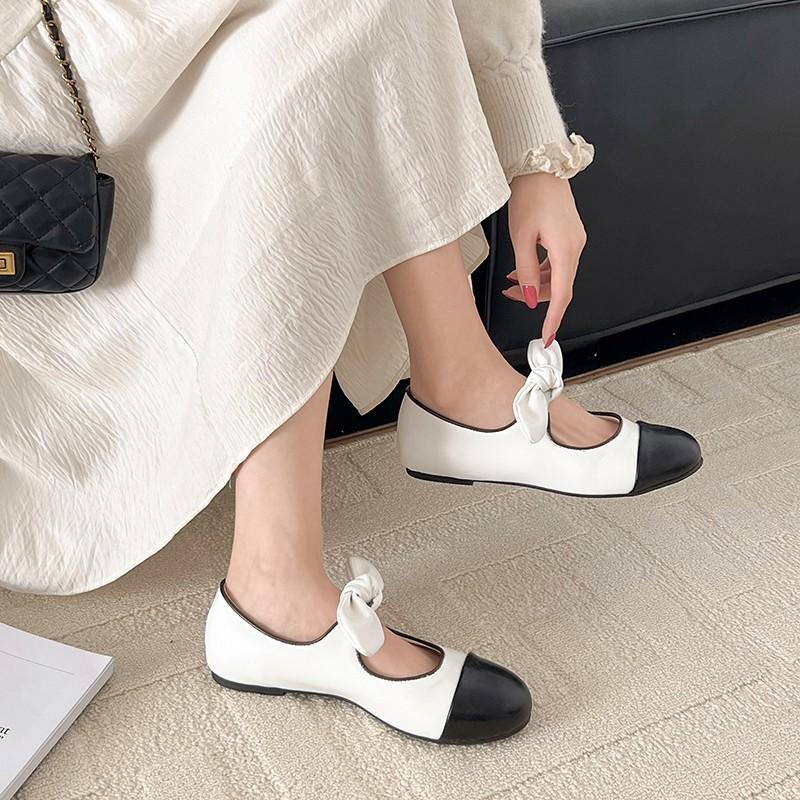 Módní návrhář Mašličkové dámské boty Módní mělké nazouvací boty Dámské ležérní venkovní boty s měkkou podrážkou Baleríny