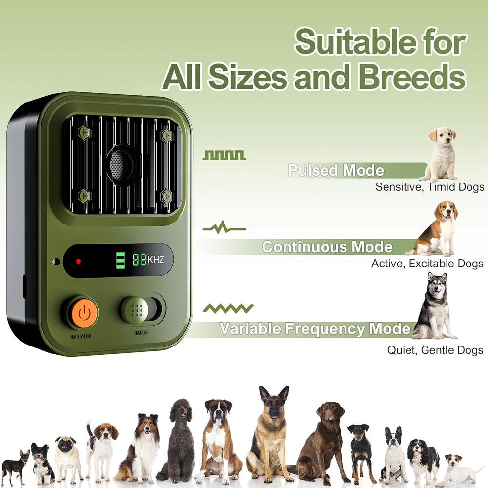 High-Powered Ultrasonic Bark Deterrent Dog Stopper Rechargerable Dog Anti-Barking Device Sonic Barking Deterrent Control