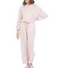 Narue Pajama Cream Puff Gauze Striped Stand Collar Women's Set, (R),