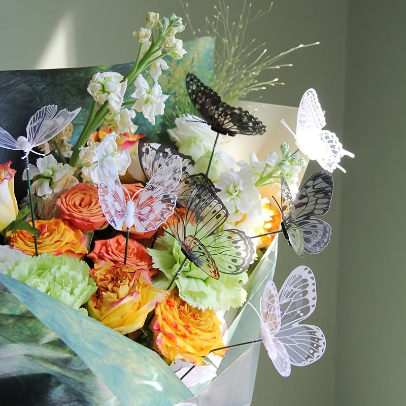 10pcs PVC Garden Stakes Realistic Butterfly Decor Wedding Outdoor Home Decor Wedding Decorations Rustic Charm Durable Decoration