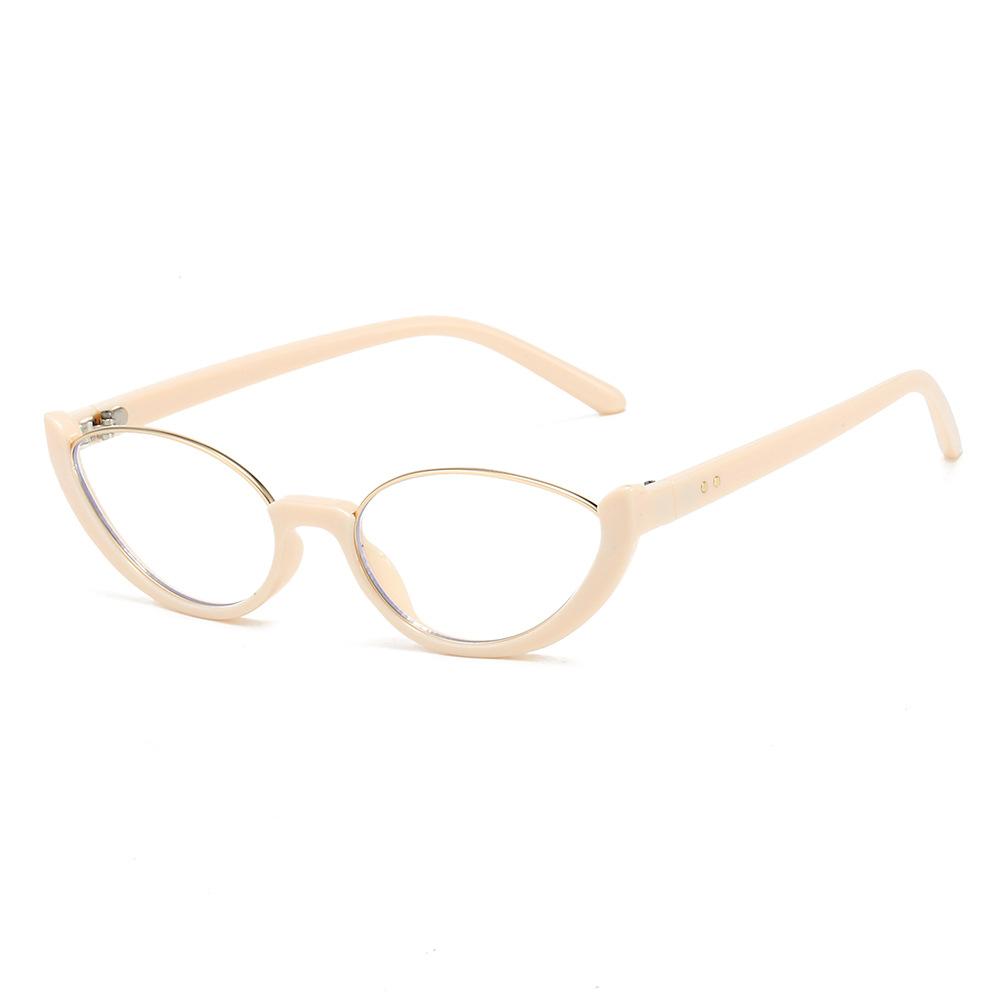 Trendy Cat Eye Glasses For Women  Stylish Clear Lens Anti-Blue Light Eyewear With Unique Decor  Prescription Ready Frames