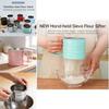 Stainless Steel Flour Sifter With Handheld Semi Auto Design For Baking And Kitchen Use
