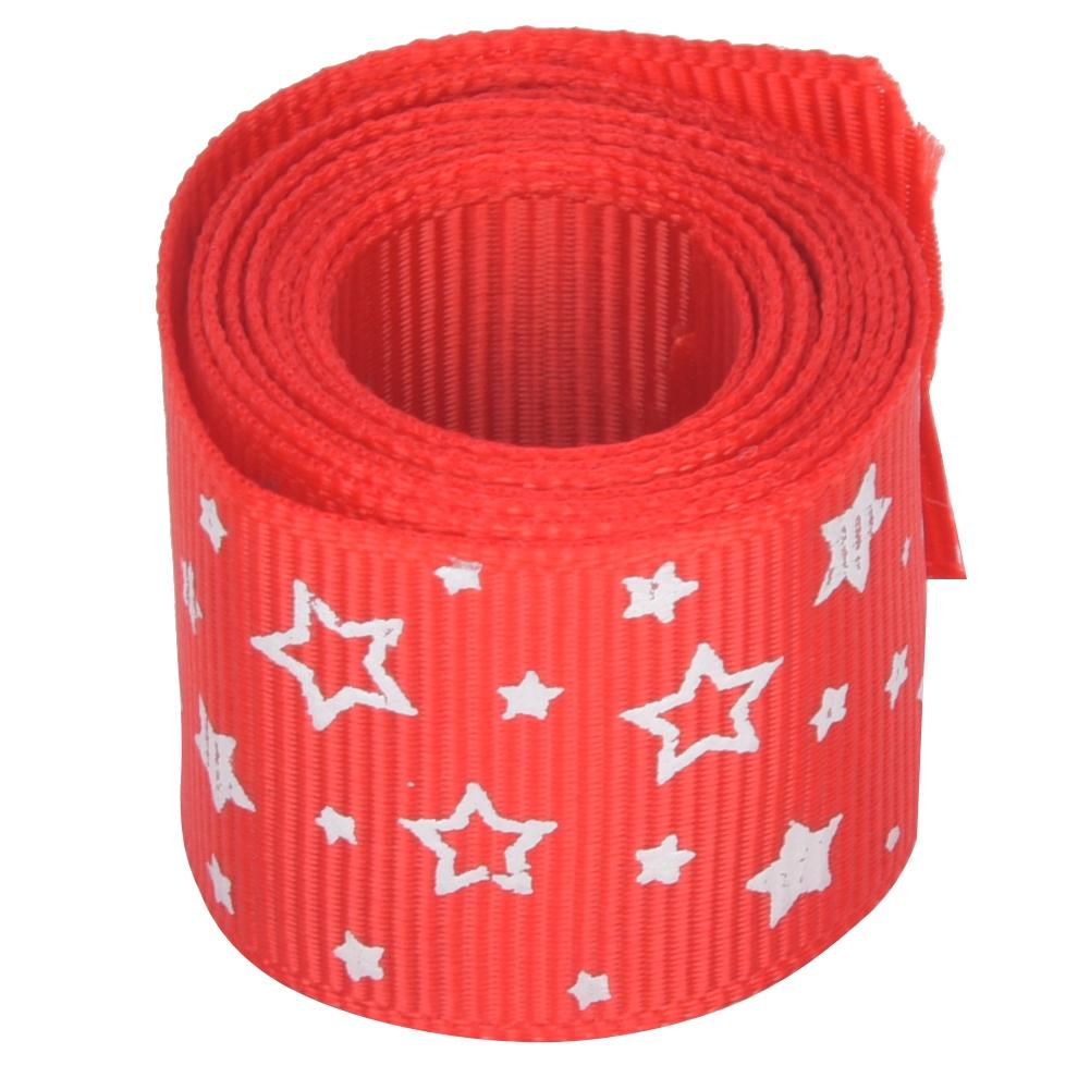 4 Yards Red Printing Polyester Lace Accessories  Gift Wrapping Tape Christmas Tie Ribbon Festival