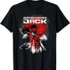CN Samurai Jack Rotes Sonnen Schwert Porträt T-Shirt