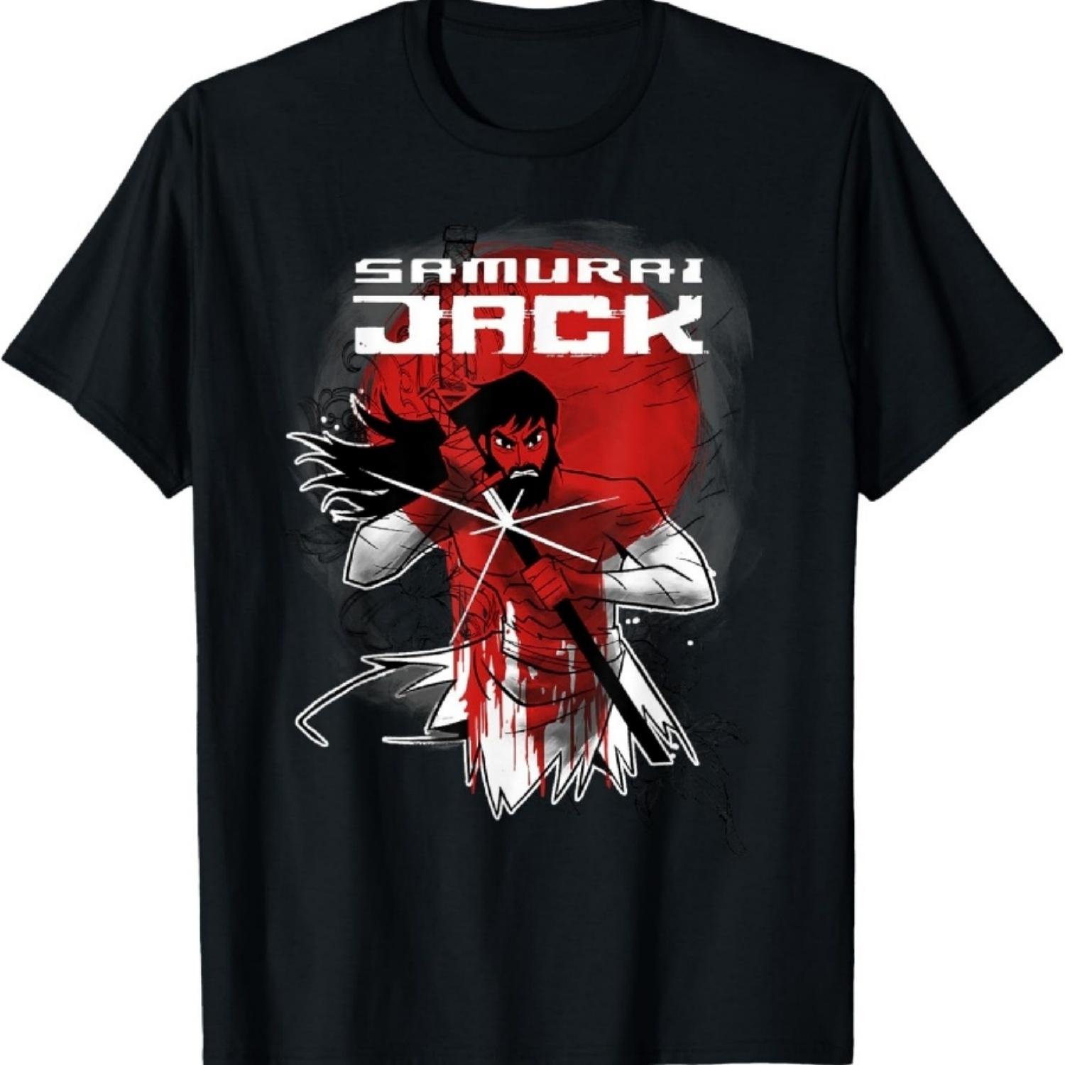 CN Samurai Jack Red Sun Sword Portrait T-Shirt S