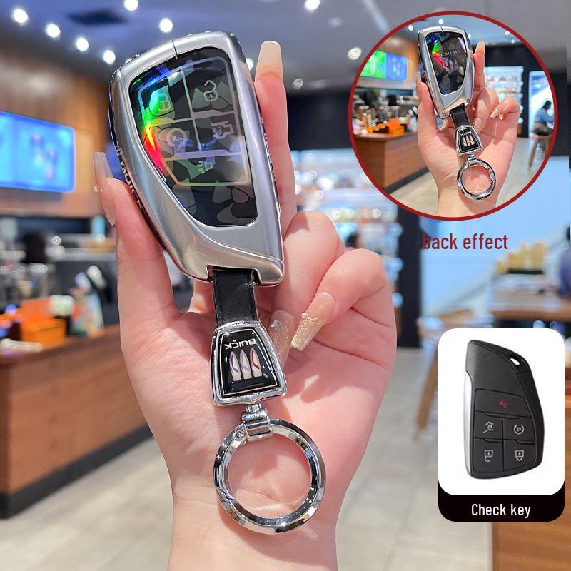 High-End Full-Coverage Metal Key Fob Case for Buick Envision Plus, Envision S/GS, and LaCrosse Cars