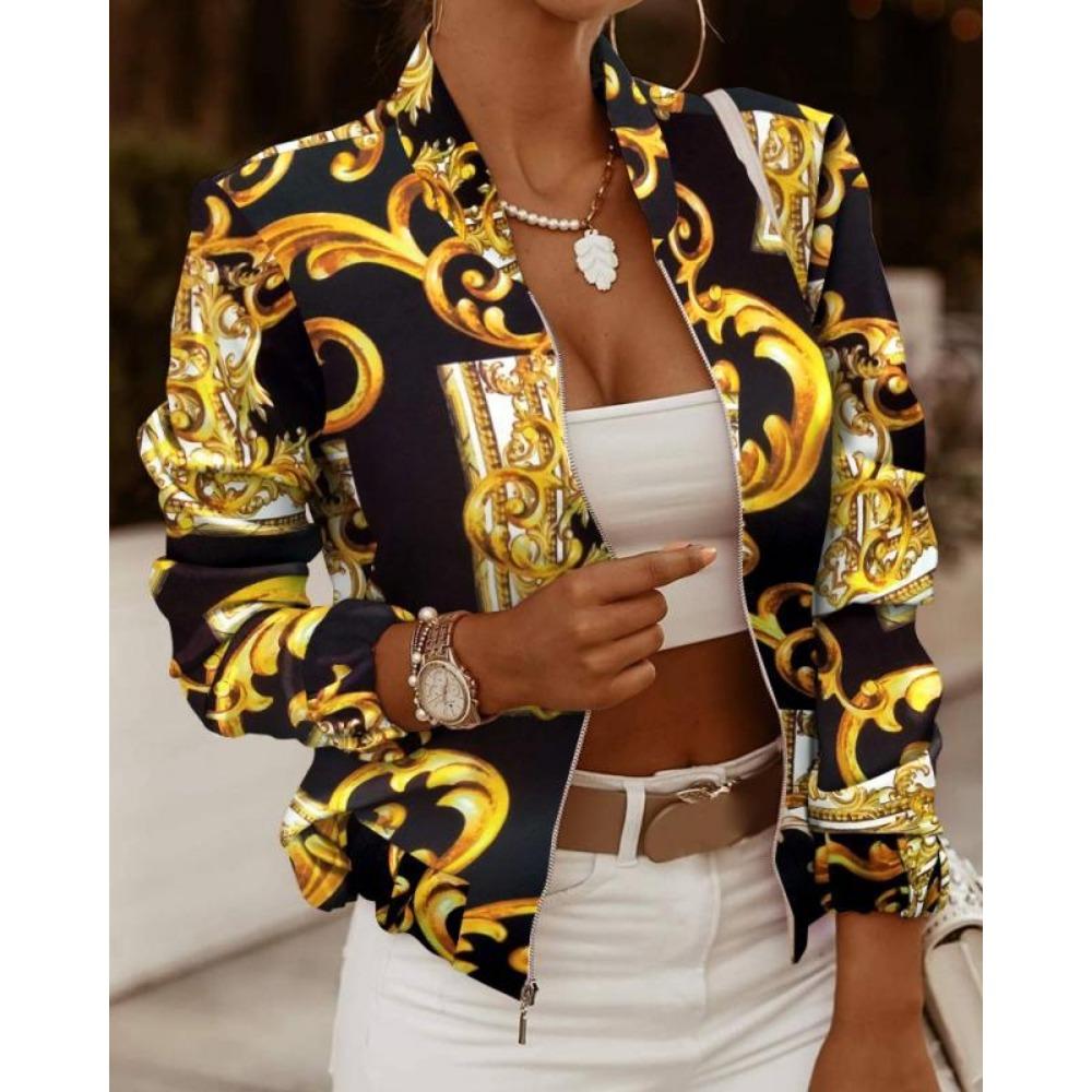 HNXC Women's Fashion Casual Summer Solid Color Print Long Sleeve Blouses & Shirts