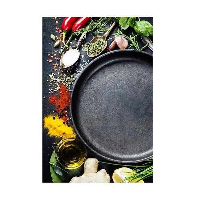 Vegetable Grains Koření Kuchyň Malba na plátno Skandinávské Plakáty a obrazy Nástěnné umění Obraz do obývacího pokoje Domácí dekorace Bez rámu