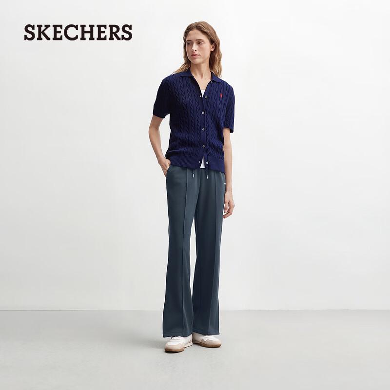 Skechers Women's Classic Knit Split Hem Flared Pants L226W068