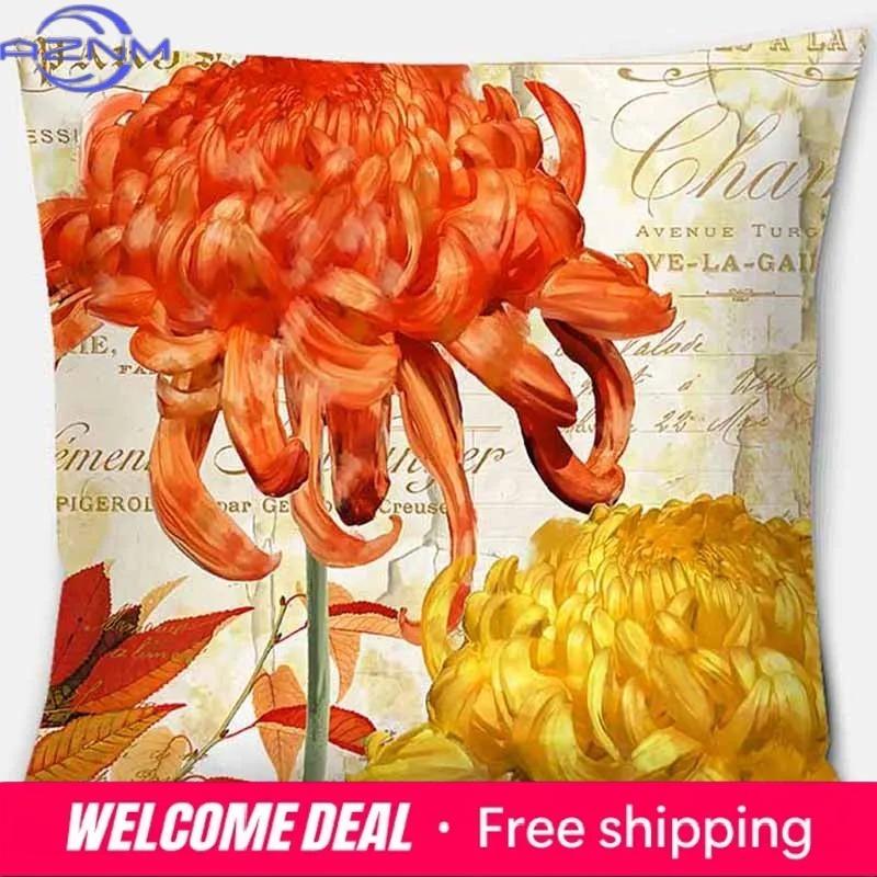 Vintage Flower Pattern Decorative Pillowcase Cushion Pillowcase Bedding Decoration