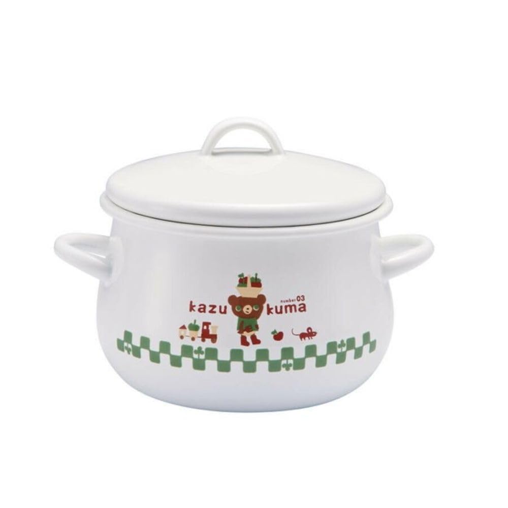 

Toyoho Kazukuma Enamel Pot, White, 16cm, KAZ-2404