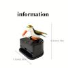 Dispenser Automatico di Stuzzicadenti Picchio - Design a Pressione e Pop One-Touch, Resina ABS Durevole con Base Nera e Decorazione Uccello Bianco/Dorato Porta Stuzzicadenti