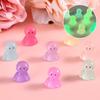 10 Stück Mini leuchtende Harzpuppe leuchtet im Dunkeln Miniatur-Ornament für DIY-Garten-Puppenhaus Entenzubehör