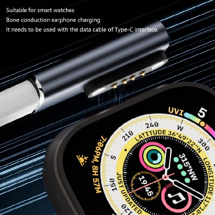 Magnetic Charging Adapter Converter Type C Interfaces Easy Efficient Connection for Smartwatch with Automatic Alignment