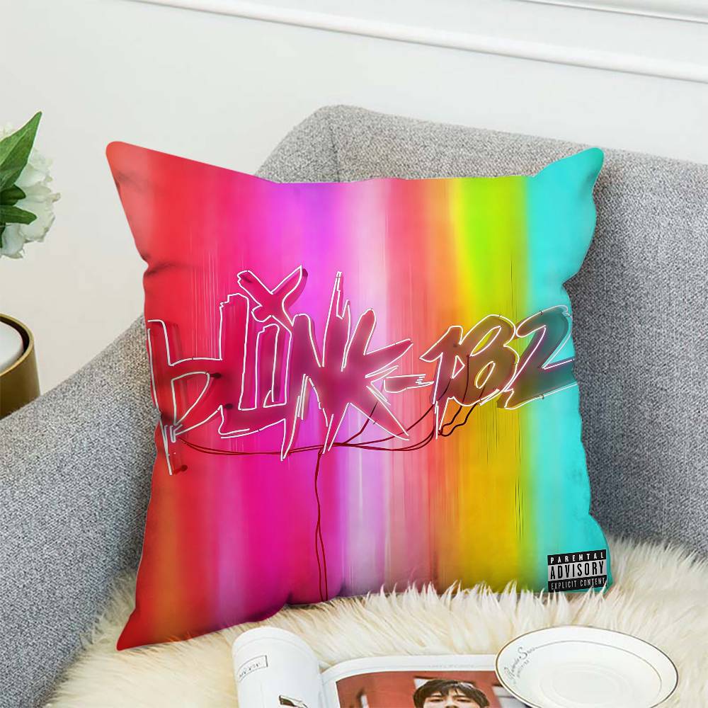 

B-Blink-182 Наволочка Чохол для Альбому Декоративна для Дивана Дому Двосторонній Друк Короткий Плюш Мила Наволочка для Подушки 12x12Inch