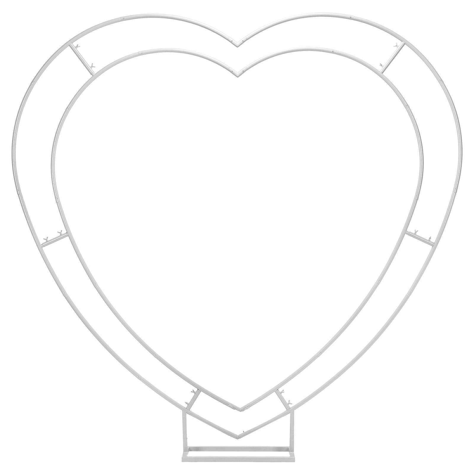 

Love Balloons Column Frame 6.7FT Heart Shape Flowers Arches Stand Reusable for Ceremony Valentines Day Birthday Party Decor L белый