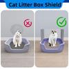 4Pcs/Set High Sided Cat Litter Box Pee Shields Seamless Waterproof Litter Box Splash Guard Easy Clean DIY
