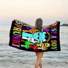 1pc SPRUNKI2 Beach Towel, Beach and Seaside Swimming Pool Equipment, Fashion Pattern, Rectangular, Travel Essentials