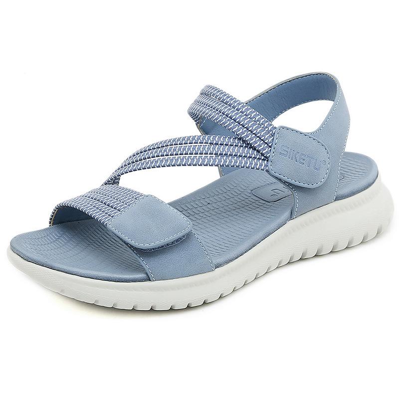 Summer New Sandals for Women Lightweight Sporty Comfortable Rubber Stretching Large Size Cool Trailer Shoes for Women 35