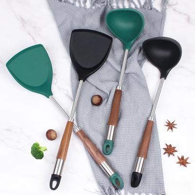 Silicone Cooking Utensil Set Heat Resistant Non Stick Cookware Spatula Shovel Kitchenware Measuring Spoons Baking Tool Set