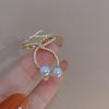 Inlaid Rhinestone Clip Earrings for Women Fashion Pearl Earrings Ear Bone Clip Wedding Party Zircon Gifts