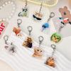 Funny Cat Face Acrylic Keychain Stylish and Sturdy Keyring Accessory Bag Pendant Suitable for Multiple Occasion