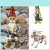 Hand-painted Resin Skeleton Gnome Figurine For Unique Garden And Yard Art Decor