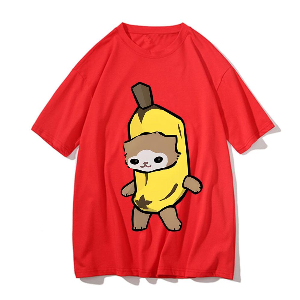 Funny Banana Cat Happy Meme Tshirt for Men Women T-Shirt Cotton Streetwear O-neck Short Sleeve T Shirt Tees Clothes Originality