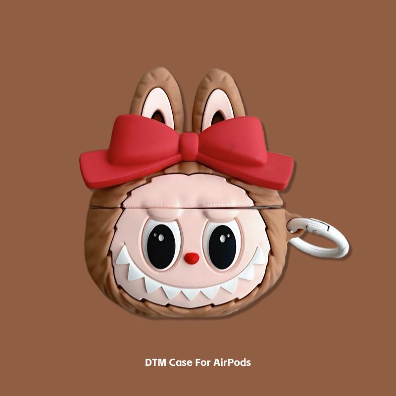 3D Příšera Pro Pouzdro Airpods 4 Pro Apple Airpods 1 2 3 Pro 2 Pouzdro na Sluchátka Roztomilý Kryt na Bezdrátové Nabíjení Sluchátek Kreslený