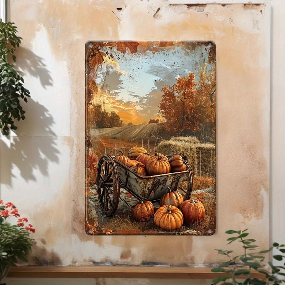 Vintage 3D Vegetables and Fruits Metal Tin Sign Plaque Decorative Plates for Farm Club Man Cave Bar Home Hotel Cafe Wall Decor