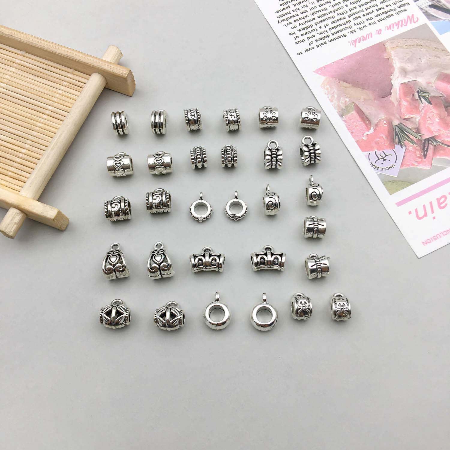 

Антикварный серебряный сплав трехсторонний подвесной кулон для самодельных ювелирных изделий