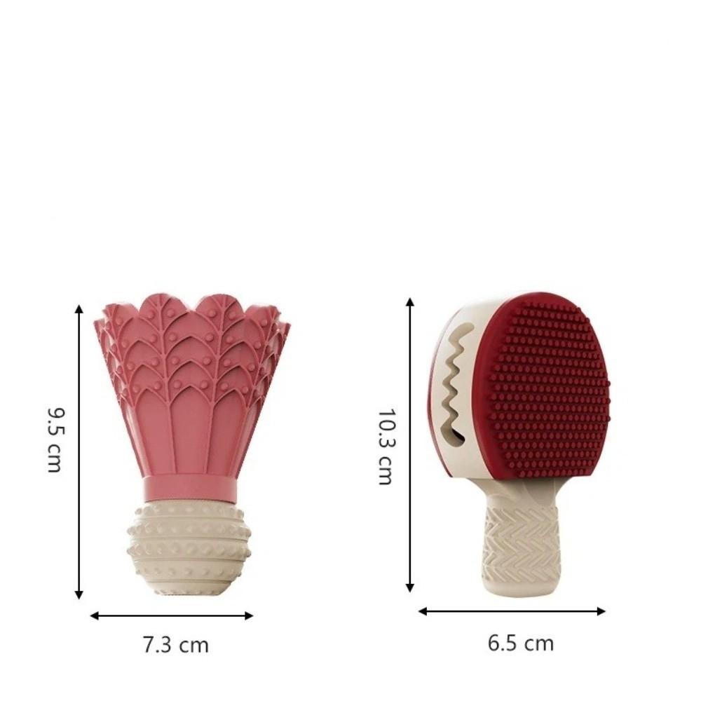 Durable Badminton Shape Dog Chew Molar Toy Self Playing Rubber Bite Resistant Toy Bite-resistant Grinding Teeth Stick Dog