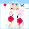 Charming Pink And Blue Flamingo Honeycomb Decorations For Festive Party Arrangements