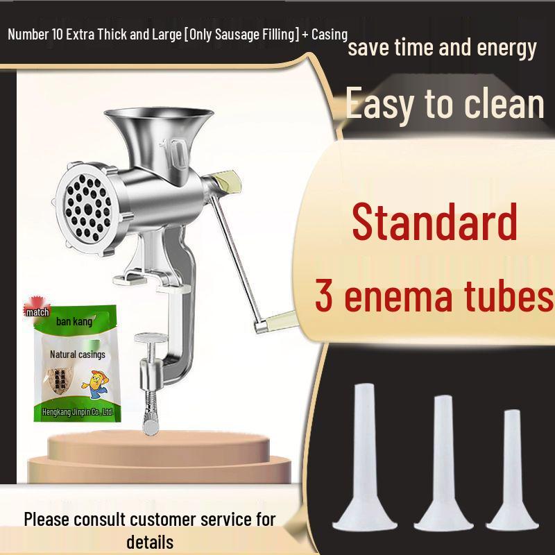 Manuelle Fleischmühle & Wurstfüller: Handkurbelmixer & Gemüsehacker.