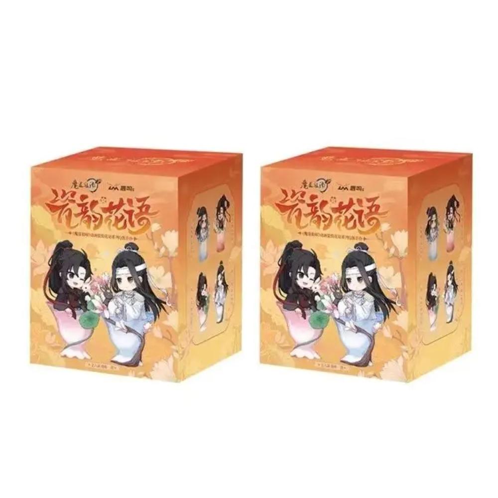 Genuine Mo Dao Zu Shi Porcelain Bloom Rhythm Series Blind Box Cute Wei Wuxian Lan Wangji Figurine Mystery Box Anime Gifts Toys