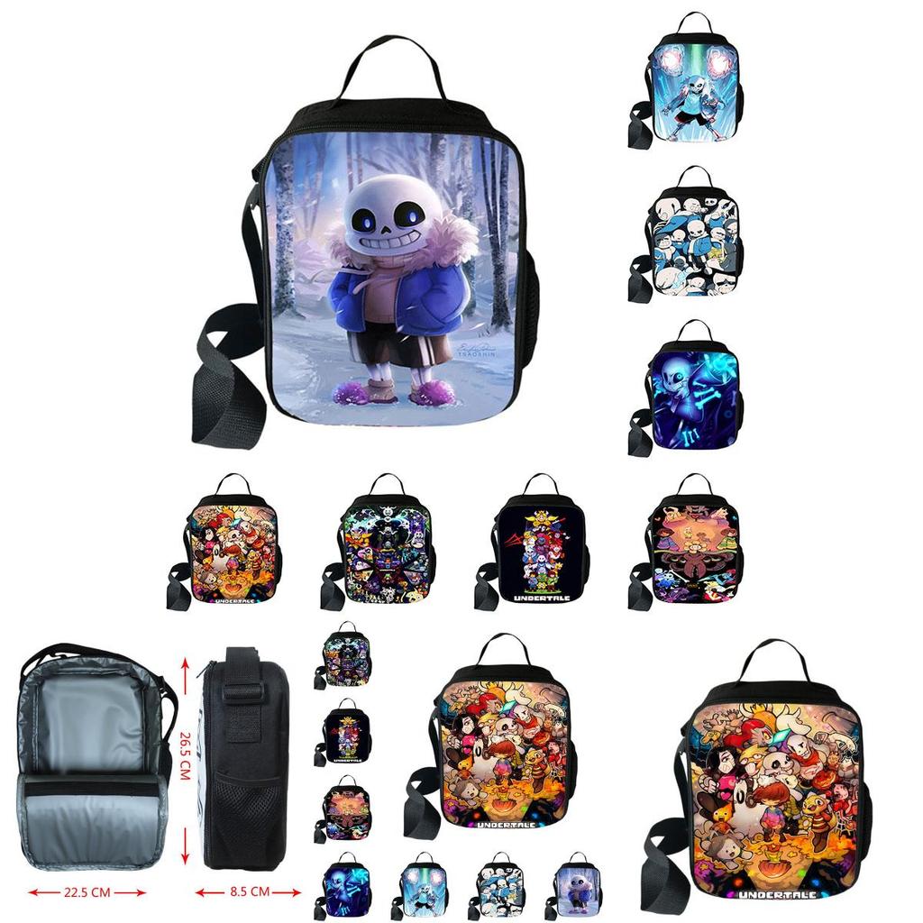 Durable Polyester Undertale Game Insulated Lunch Bag Perfect For Boys And Girls