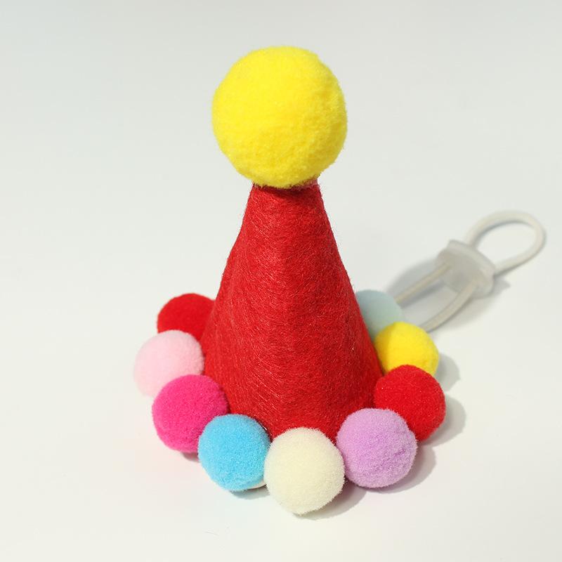 

Питомец Собака Кошка Нетканый Комок Шерсти Рождественская Шапка Головной Убор Шерстяная Игрушка Кошка Собака Украшения Товары для Питомцев жёлтый