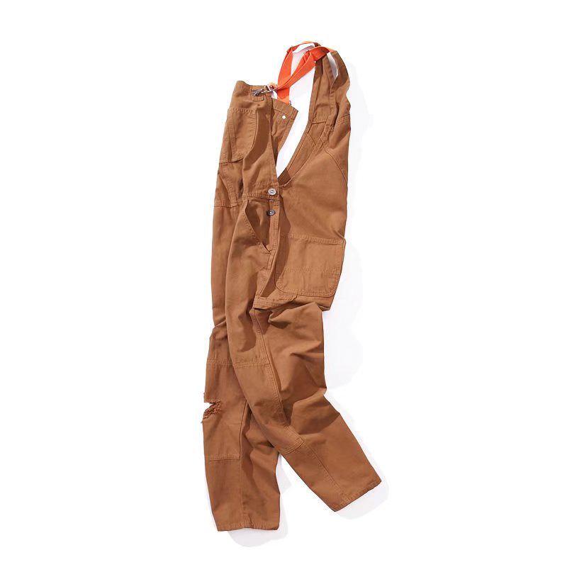 Men's Trendy Ripped Loose-fit Jumpsuit Overalls