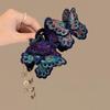 Plastic Butterfly Hair Claw Flower Tassel Large Shark Clip Fashion Hair Grab Clip  Formal Occasions