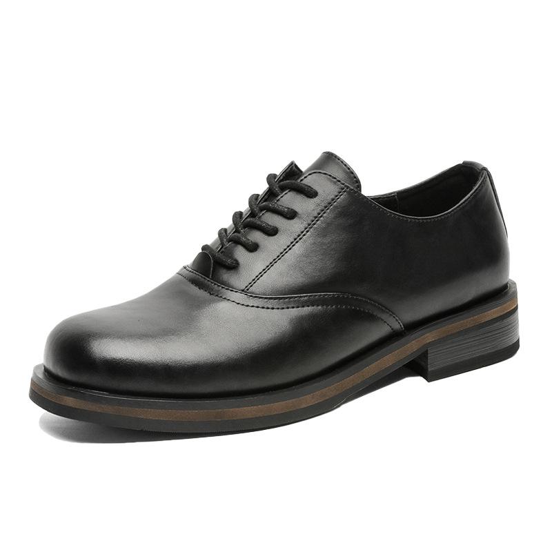 British Style Men Leather Casual Shoes Classic Male Oxford Shoes New Arrival Dress Business Shoes Thick Bottom Footwear Sneakers