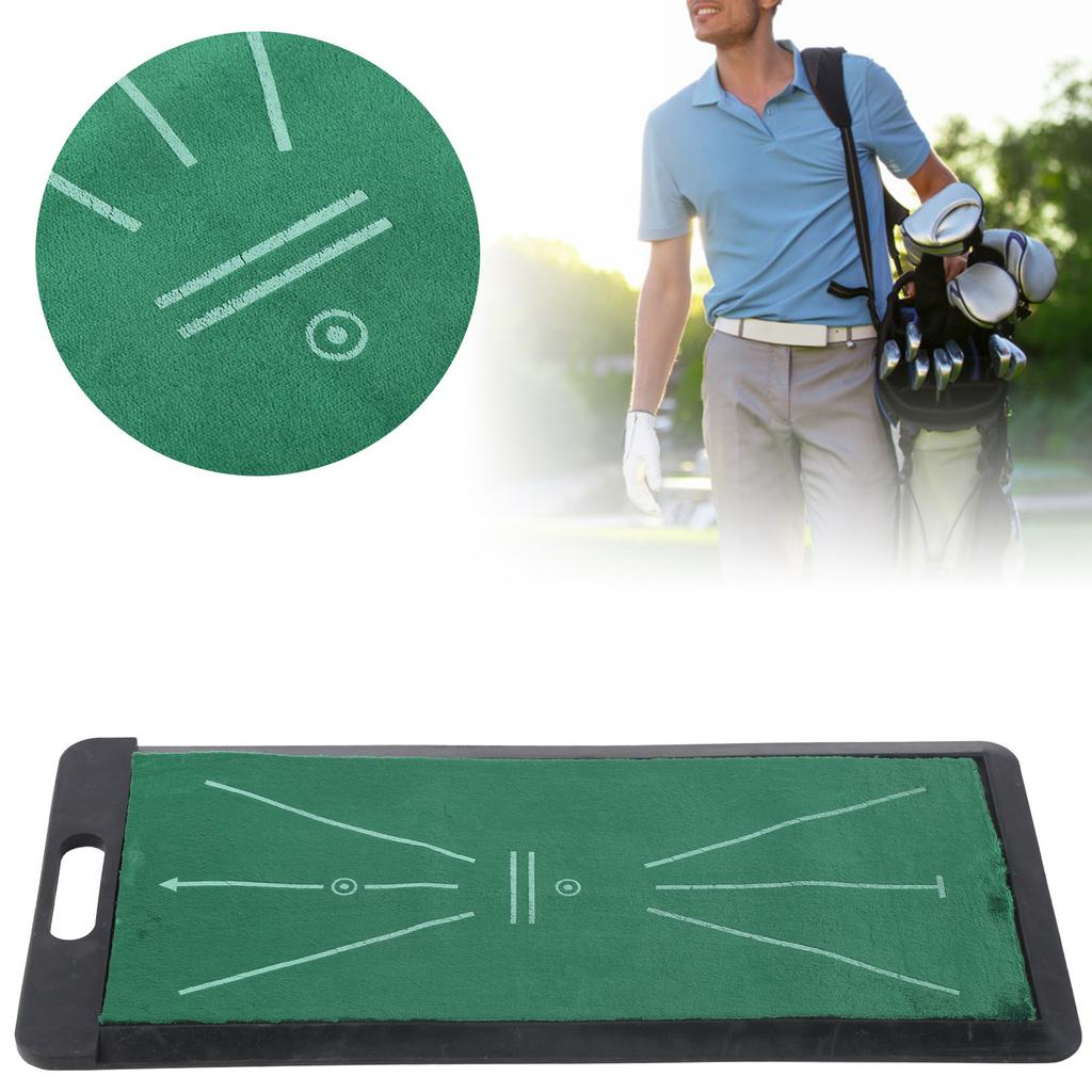 Mini Golf Putting Swing Practice Mat Hitting Training Flannel Rubber Pad for Indoor Outdoor