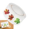 Fall Leaf Stickers 500 Pieces Maple Leaf Envelope Stickers Adhesive Seal Decal Roll For Crafts Journaling Water Bottle Planner