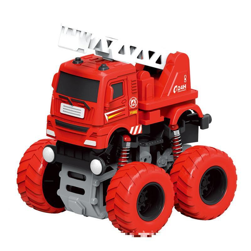 1Pcs Truck Engineering Vehicle Toy Friction Powered Inertia Car With Shock Absorber For Kids Birthday Play Gift