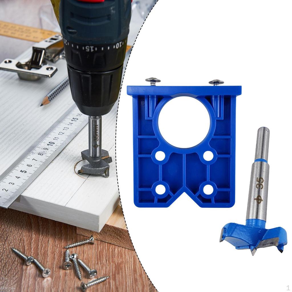 35mm Concealed Hinge Jig Kit ,Hinge Drill Hole Router for Cupboard Cabinets