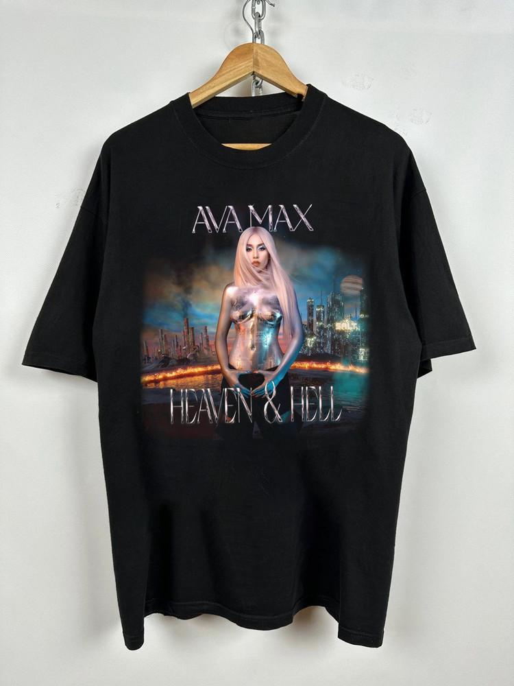 New Popular Ava Max Heaven And Hell Gift For Fans Black S-5XL Shirt FF148 Unisex T-Shirt XXXXL