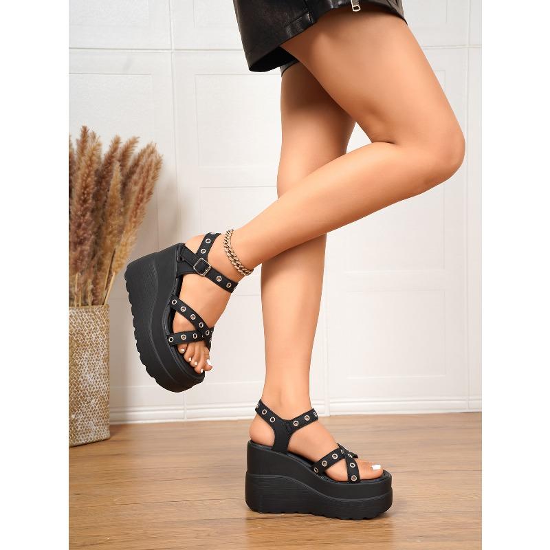 Size 43 Summer New Arrival Sandals High-Heel Cross-Strap 10cm Heel Platform Heel Open-Toe Women's Shoes