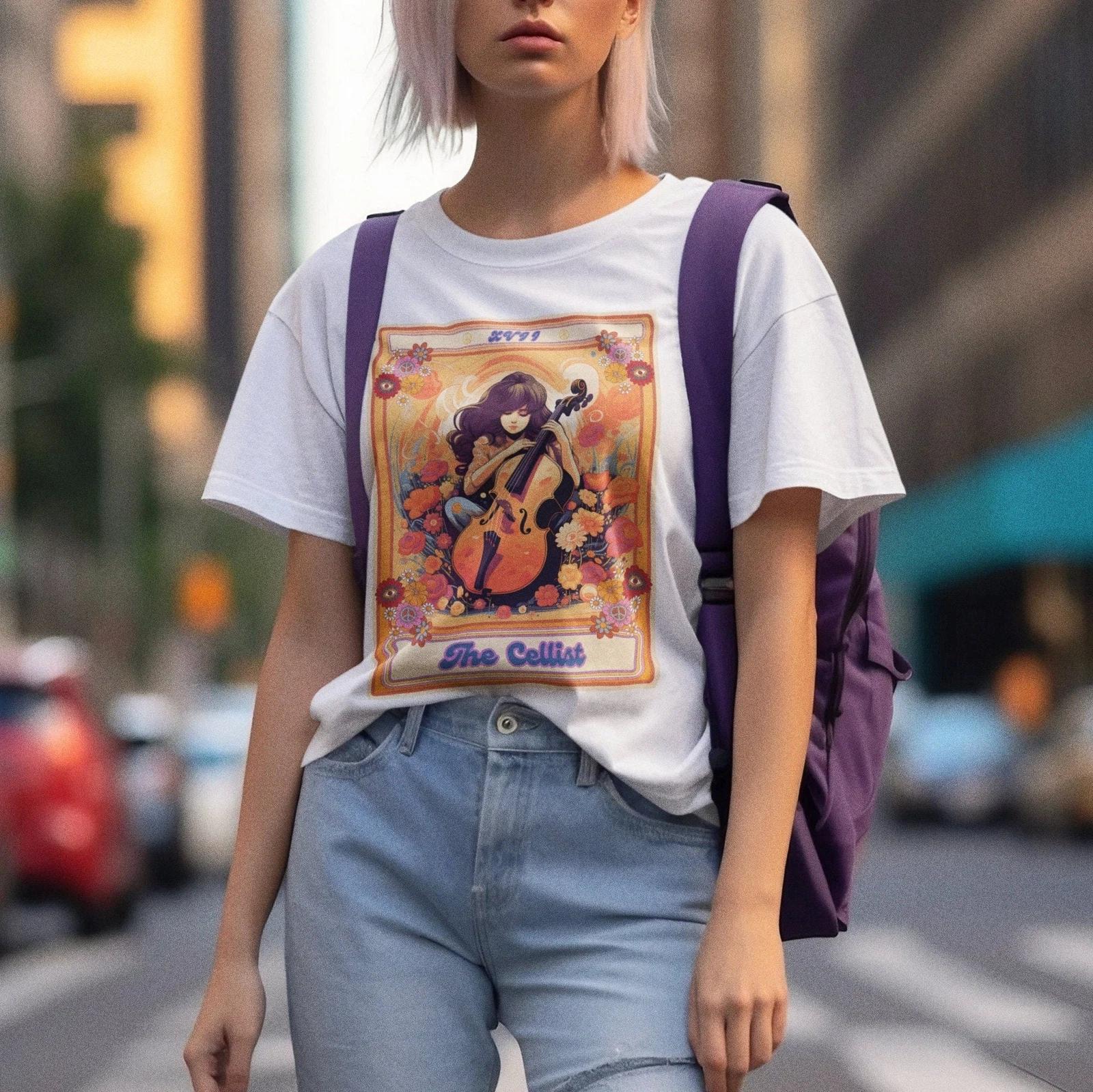 The Cellist Tarot Card Shirt S
